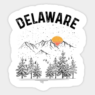 Delaware State Vintage Retro Sticker